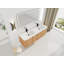 Meuble-lavabo mural avec lavabo en résine et 4 portes à fermeture douce-129462706
