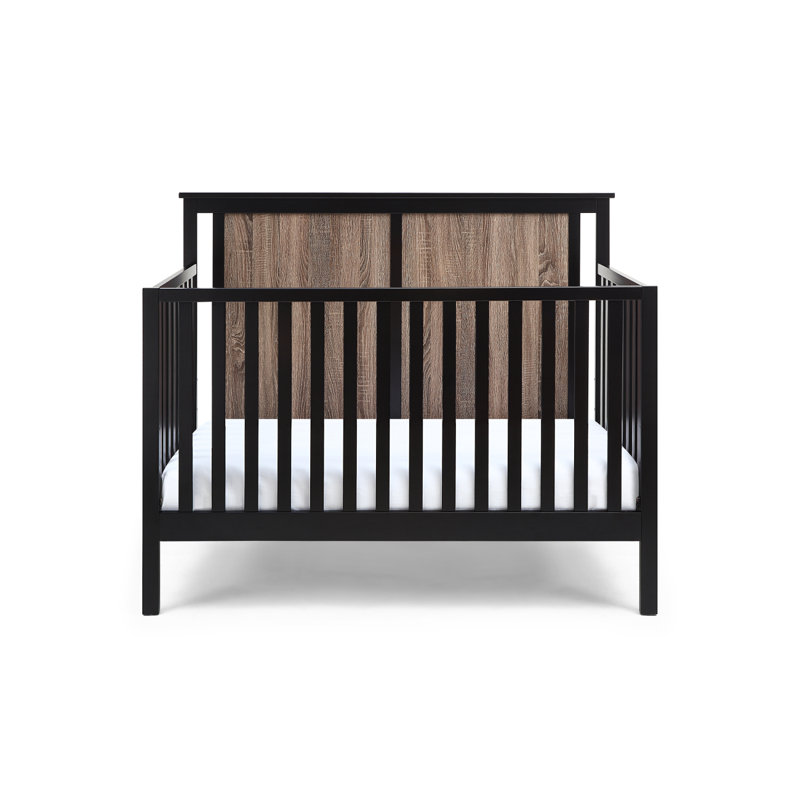 Lit de bébé convertible 4-en-1 Connelly, Noir / brun