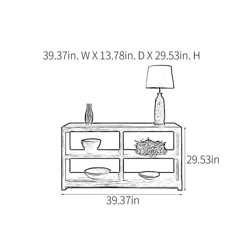 Somerdale, 29.53" H x 39.37" W x 13.78" D
