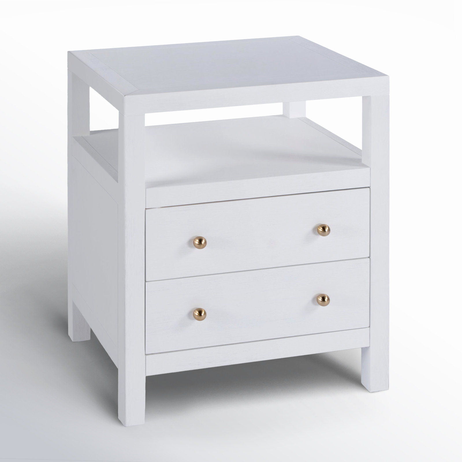 Celine 21" Acacia Nightstand, Textured White