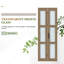 Porte de grange pliante en verre 3 épaisseurs et en bois d'épinette massif 3 pièces avec quincaillerie - Assemblage facile requis-129045990-137368017