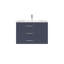 Ensemble de meuble-lavabo mural simple 30 po avec comptoir en céramique bleu marine Aurilla Aurilla-559038129-737632750-737632752