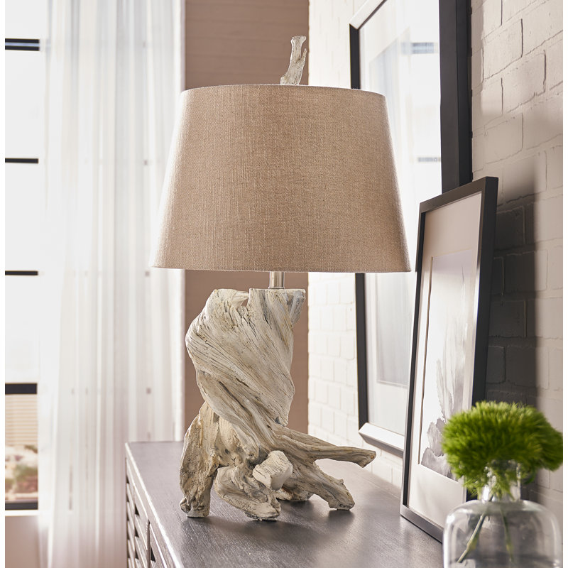 Coastal Composite Table Lamp, Antique Whitewash