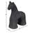 Decorative Cement Textured Horse Figurine Object for Table Decor - Sculptural Statue Accent for Office, Living Room or Home Decoration - Black-970975950-970975944