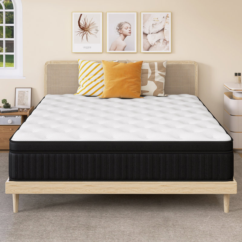 12"/14" Medium Hybrid Mattress In A Box With Pocket Springs Motion Isolation, Twin, 14"