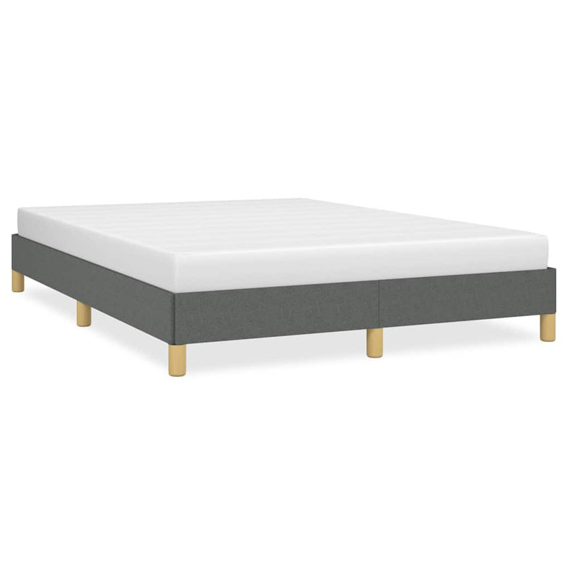 Dabira Bed Frame, Fabric Upholstered Platform Bed Frame, No Mattress, Dark Gray, Queen