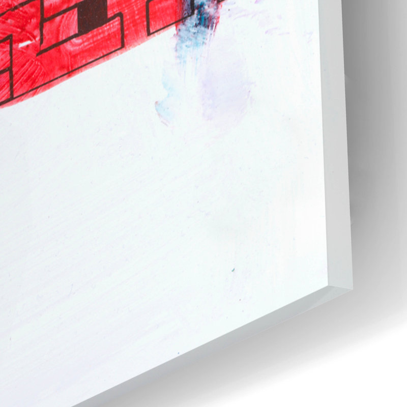  «Mondrianesque» par Dean Russo, art mural en verre acrylique, 16 po x 24 po