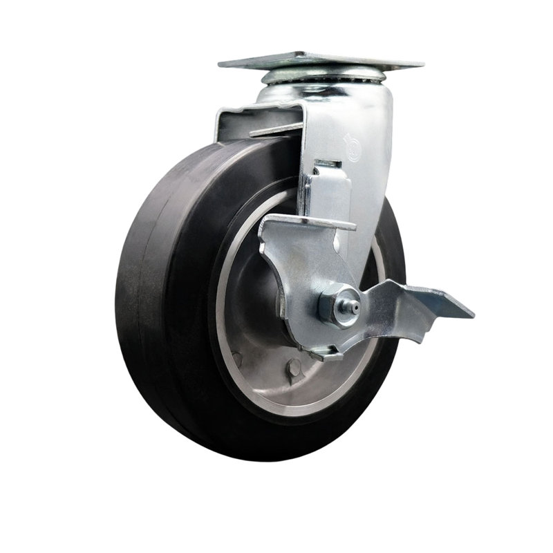 Caoutchouc sur roulettes en aluminium