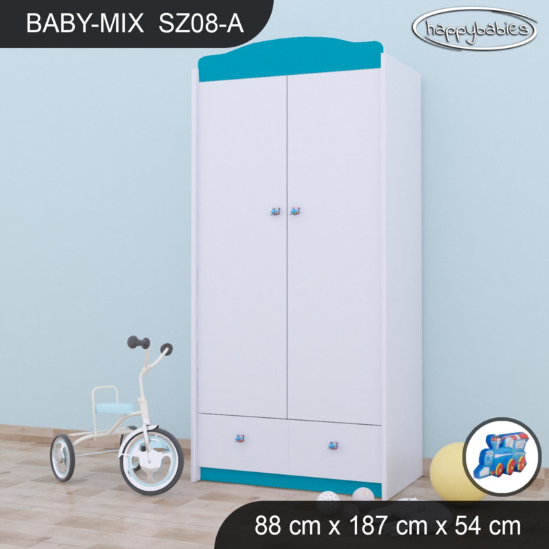 Baby 2 Door Wardrobe, Blue