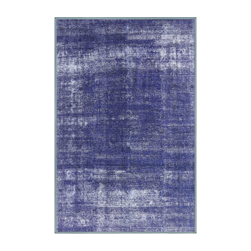 Tapis oriental bleu Janousek, Tapis de couloir 2 pi x 5 pi
