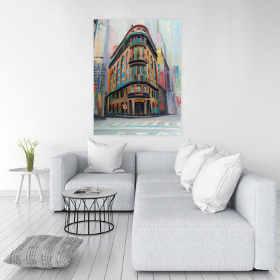 Building Architecture in New York - Contemporary Gray Canvas