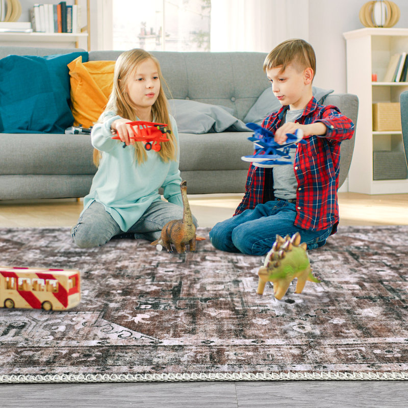 Washable Indoor Rug, Rectangle 9' x 12'