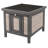 TRIXIE natura 16.5" x 20" x 17" Insulated Small Cat Shelter for Cold Seasons, Elevate Cat Home, Gray