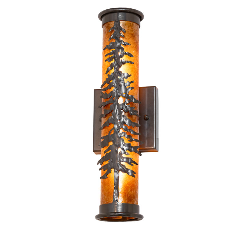 2 - Light Armed Sconce, 16" H x 5" W x 5" D, Exterior Oil Rubbed Bronze, 40
