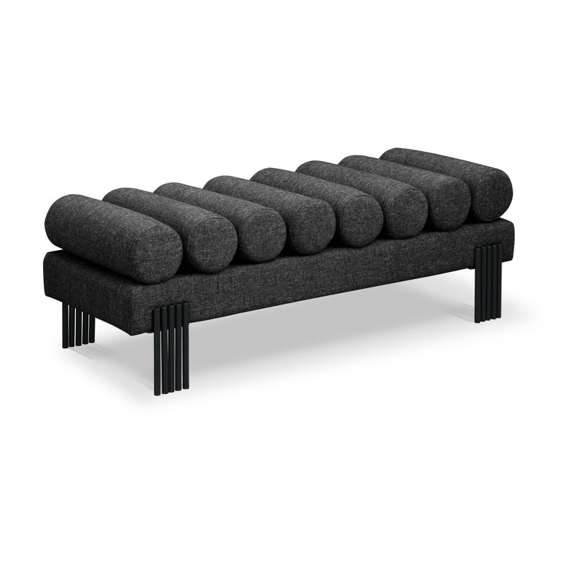 Banc rembourré Akeela, Noir