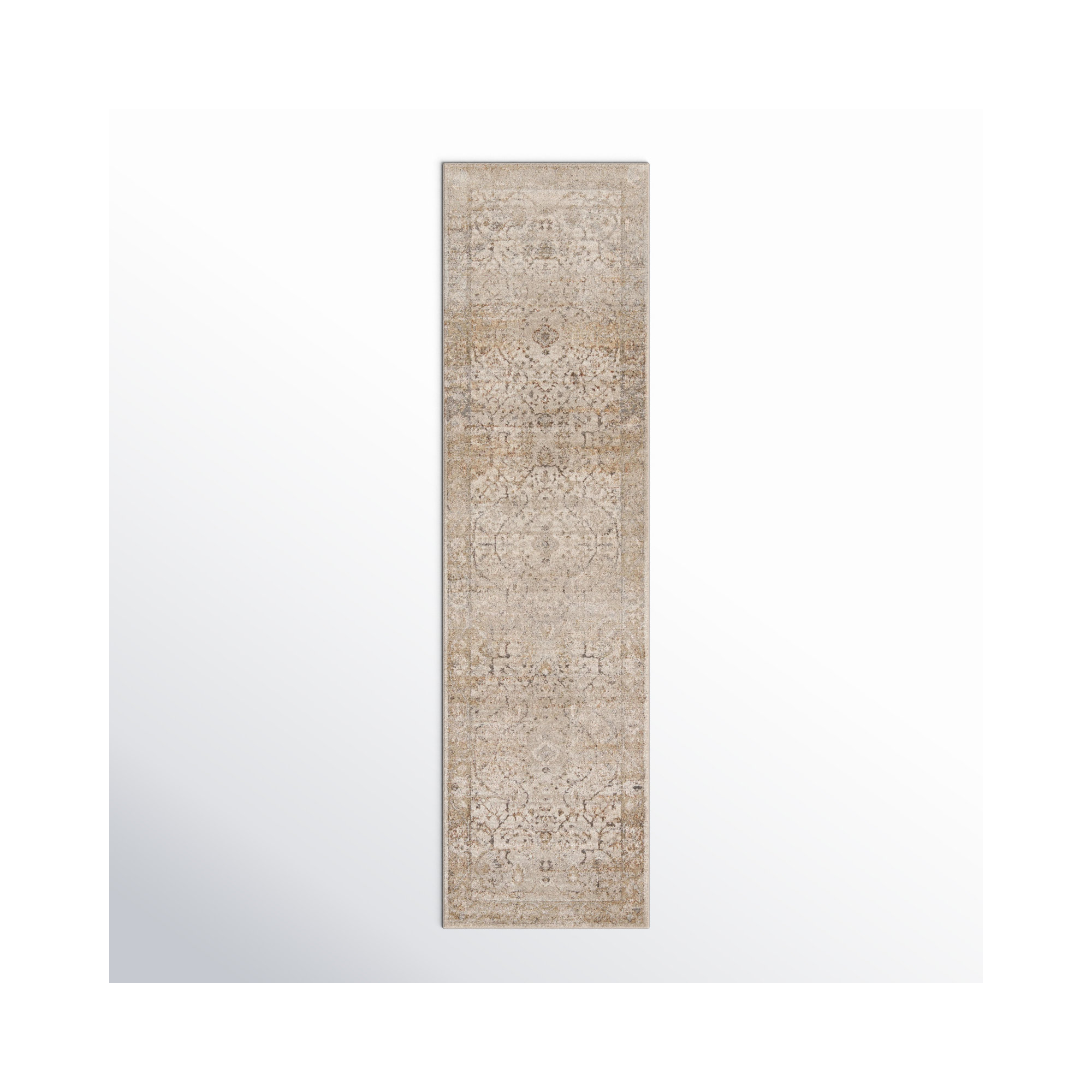 Lynnette Gray/Beige Rug, Runner 2'2" x 8'