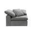 Canapé modulaire en lin avec repose-pieds Naveen