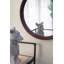 Miroir décoratif, miroir rond, miroir mural avec cadre en bois pour la salle de bain, vestibule