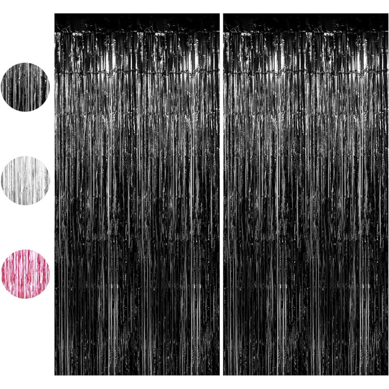 0.39cm Faux Garland, Black