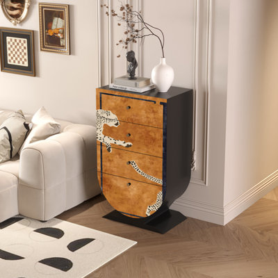 Modern Four Drawer Storage Accent Chest