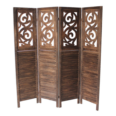 Mota 67'' W x 70'' H 4 - Panel Folding Room Divider