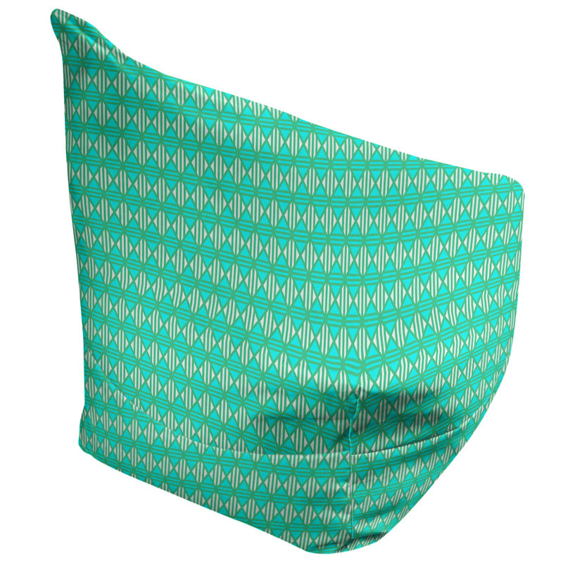 Petite chaise à sacs à billes & Leffel, Pas de bourre, Vert / sarcelle, H 120 po x L 2 po x P 60 po