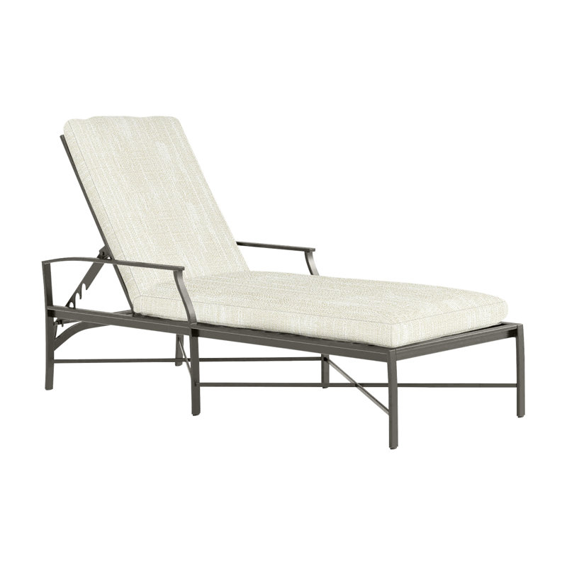 Chaise longue d'extérieur Monaco, Pas de soudure, Gris ardoise, Indigo Intermix