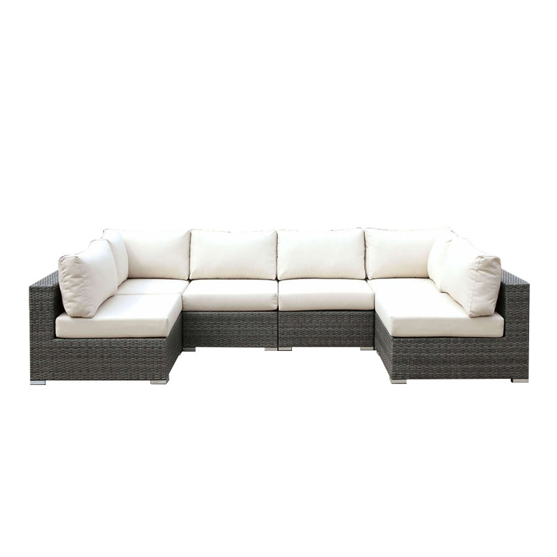 Canapé modulaire à mechs gris Shearin