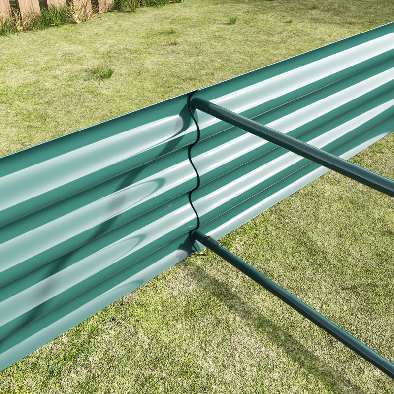 Metal Raised Bed Garden 7.6X3.7X0.98Ft - For Flower, Vegetable, Herb Quick Assembly, Rust, Long Lasting Kit Veg, Speedy Rust, Long-Lasting