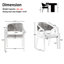 Chaise d'appoint rembourrée en mousse de 19 po H Aliha