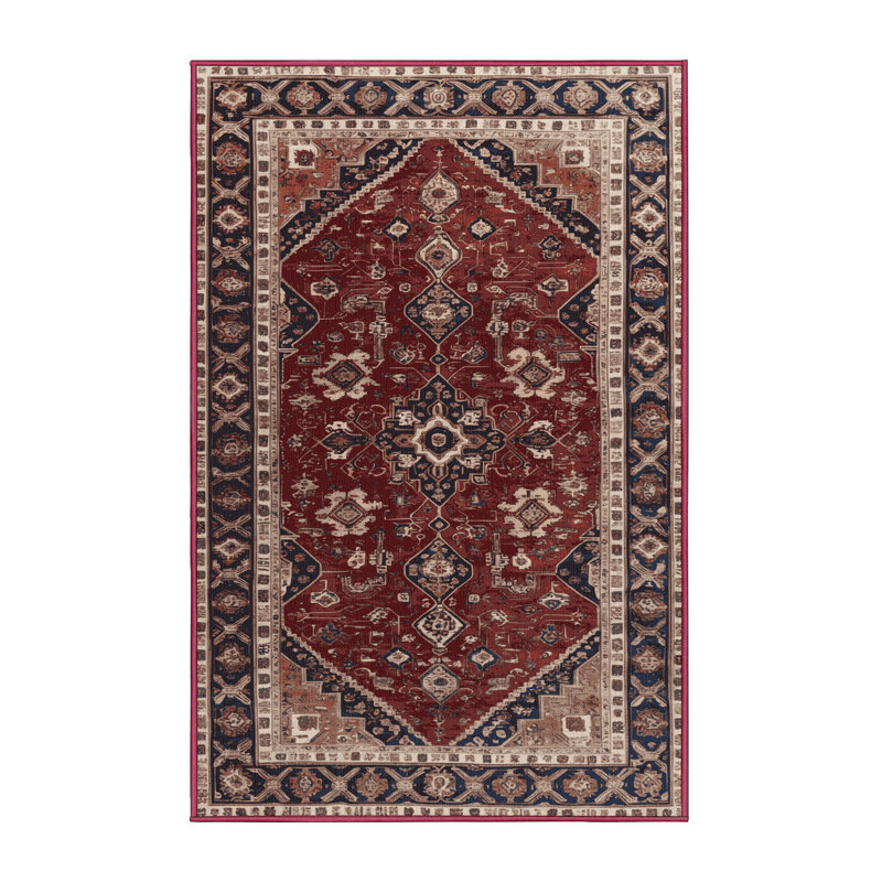 Machine Washable Persian Brown Area Rug, Runner 2' x 5'