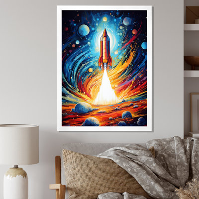 Rocketship Stellar Voyage III - salon d'art mural Rocketship