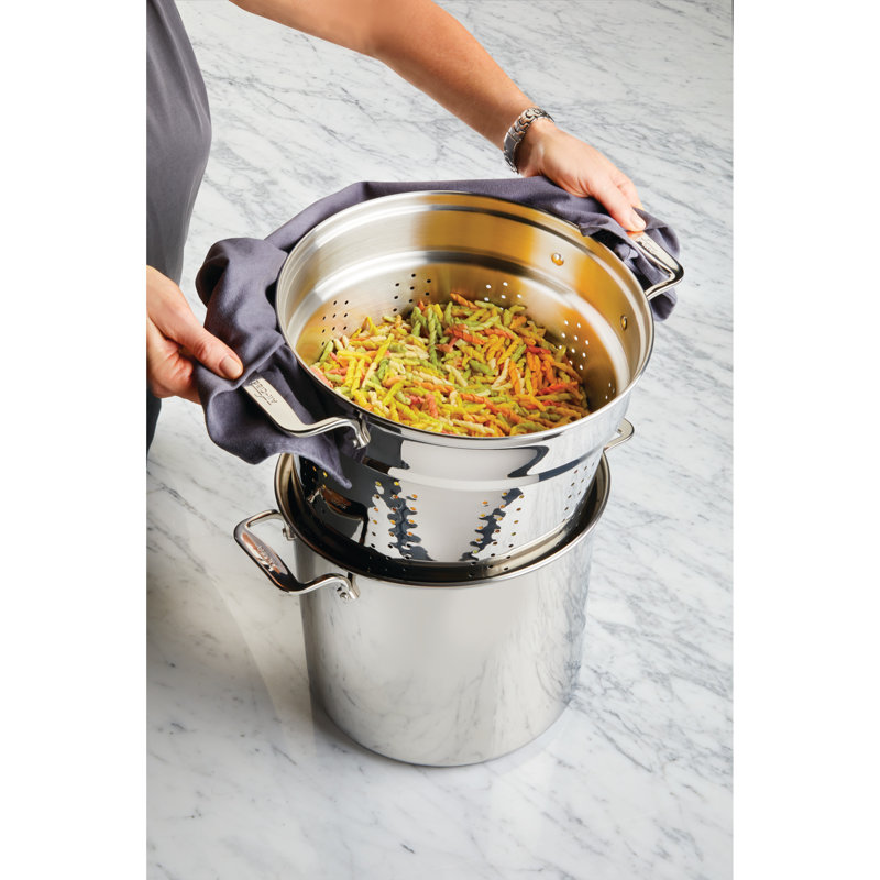 All-Clad Specialty 8 qt. Stainless Steel Steamer Pot with Lid
