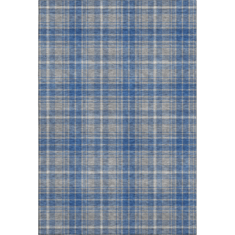 Premium Machine Washable Natoma AMF993 Plaid Rug
