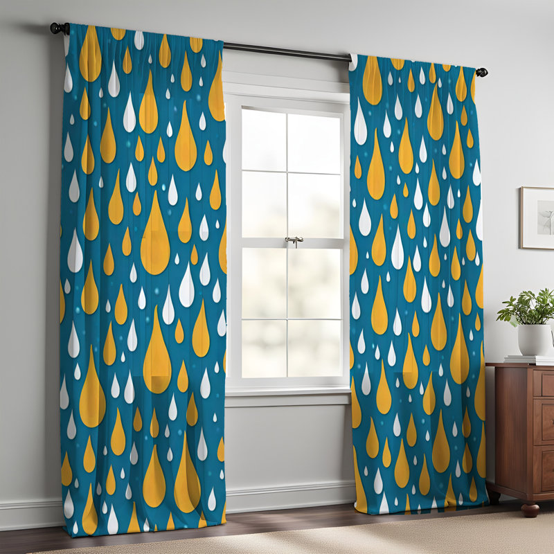 Paire de rideaux semi-transparents en polyester Shamair, L 20 po x L 82 po