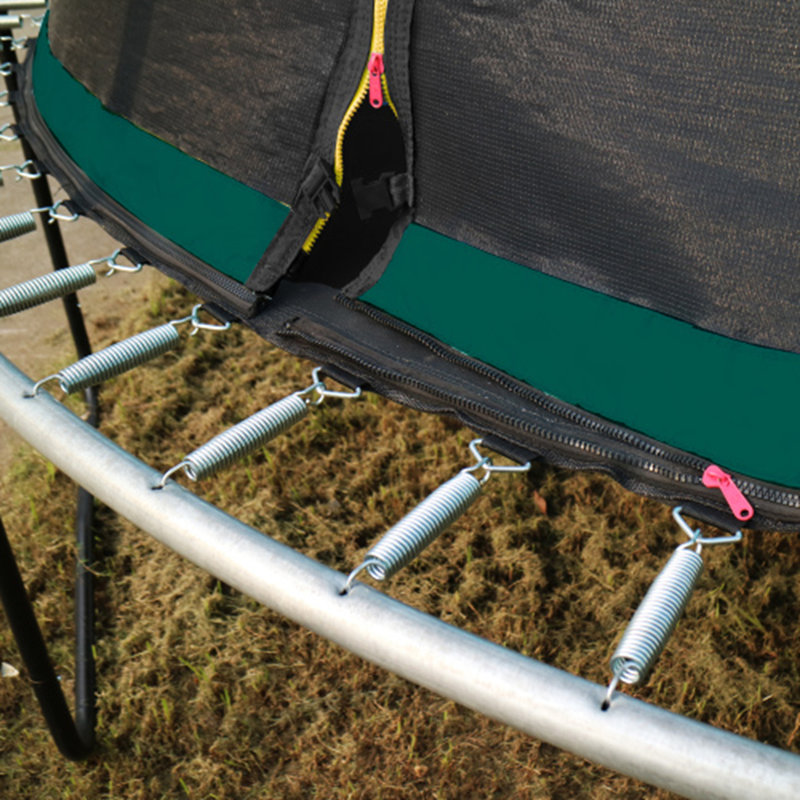 Recreational Trampolines with Enclosure for Kids and Adults with Patented Fibreglass Net Poles Pumpkin- Green