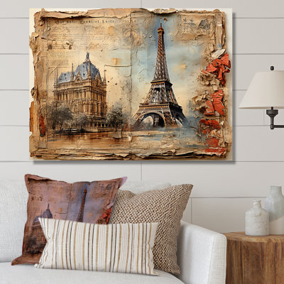 Paris Nostalgia, collage rétro sur toile