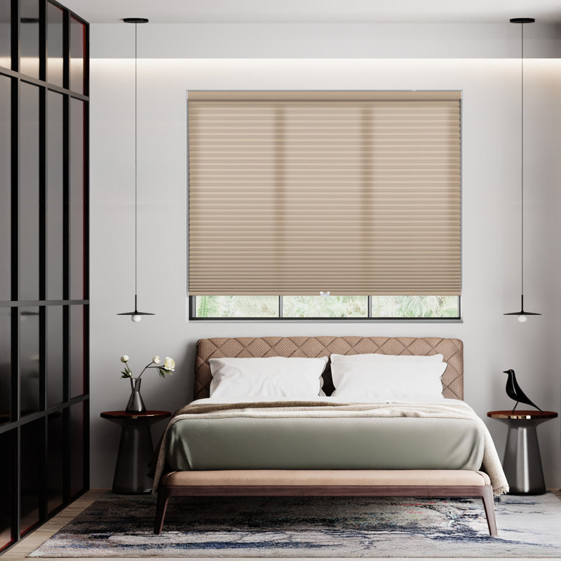 Store alvéolaire semi-transparent sans fil 1,5 po EcoHome, Latte, L 27,5 po x L 60 po