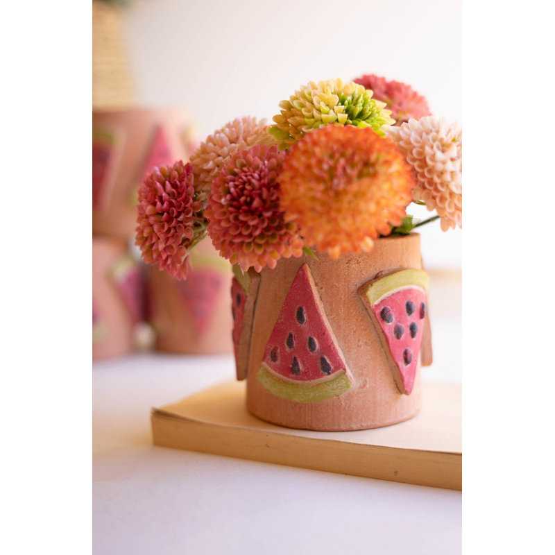  Ensemble de 4 vases en argile faits à la main
