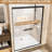 Matte Black Aluminum Frame 48" X 72" Double Sliding Shower Door, 1/4" (6Mm) Clear Tempered Glass, Waterproof Design, Easy Setup In Bathroom Frame48" 72"Double Doorclear Glassanti-Rust-120954763