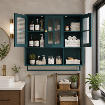 Armoire murale en bois 3 portes