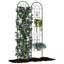 Treillis de jardin robuste en métal noir antirouille pour l'extérieur, noir, 2 pièces