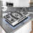 Trifecte 20" 22" 24" 30" 36" 40" 48" 60" Silver Smart Liquid Propane and Natural Gas 5 Burner Cooktop with Dual Size Power Burner and with Downdraft Ventilation