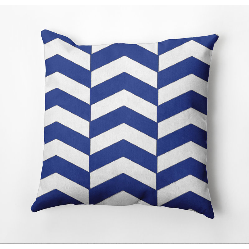 Housse et insert de coussin décoratif géométrique carré, 18 po x 18 po, Bleu royal