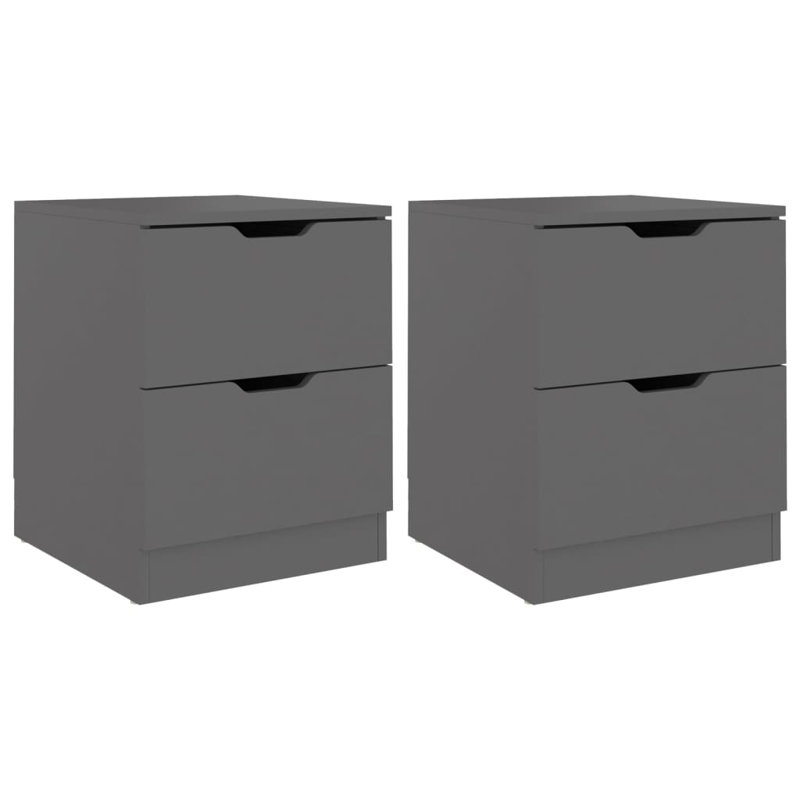 Side Table with Storage, Grey