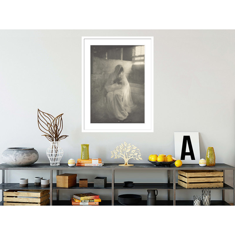 «The Manger» par Gertrude Käsebier, impression giclée sur cadre, H 41,5 po x l 31,13 po