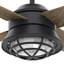 54" Seafarer 4 - Blade Outdoor Standard Ceiling Fan with Wall Control and Light Kit Included