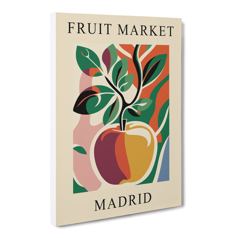 XMKTMKT-417 Madrid Fruit Market Exhibition Apple - Wrapped Canvas Print, 50cm H x 35cm W x 3cm D