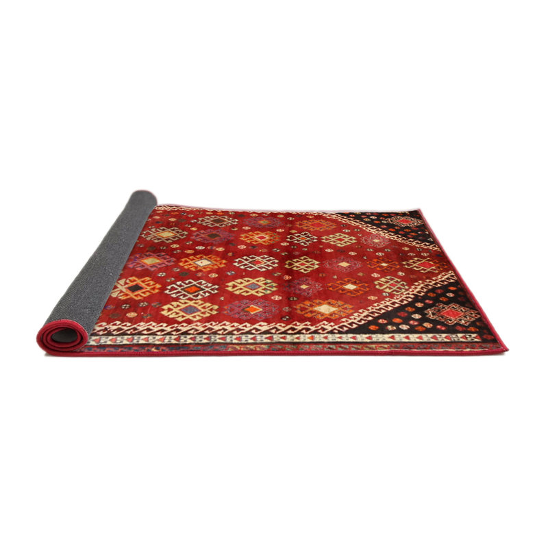 Tapis rouge à motif sud-ouest, Carré 3 pi