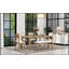 Modern Artificial Stone White Dining Table With Black Metal Legs, Seats 6 For Contemporary Spaces-56896876-56896877-56896874